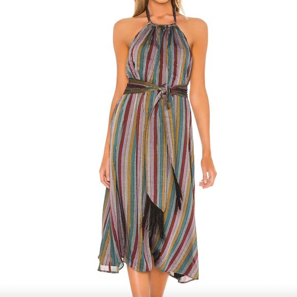 HOUSE of HARLOW 1960 x REVOLVE Cecily Midi Halter Dress - Size M / NWT - Picture 1 of 10